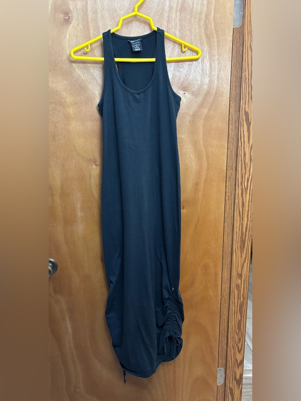Oakley Black Racerback Maxi with Ruched Side Detail